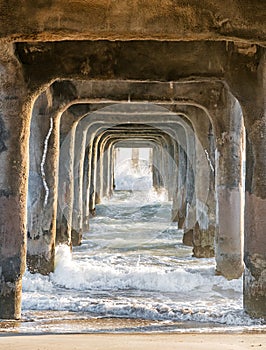 Under the Manhattan Beach Pier