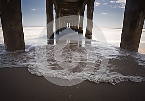 Under the Manhattan Beach Pier Long Exposure