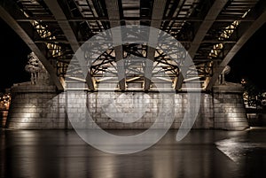 Under the Margit Bridge in Budapest, Hungary