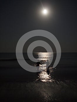 Under the moonlight in vadu,romania