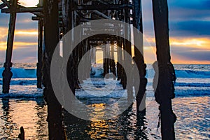 Under pier at pacific beach