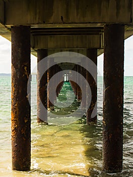 Under pier photo along the great ocean road