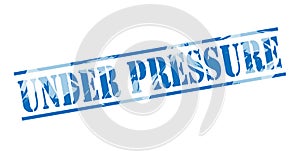 Under pressure blue stamp