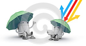 Under protection - metaphor