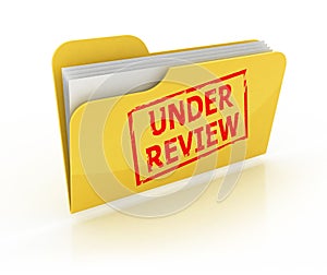 Under review folder icon photo