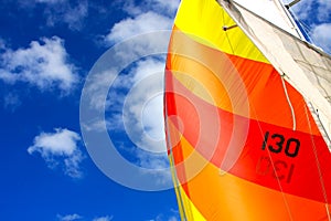 Under Sail on a Sailboat