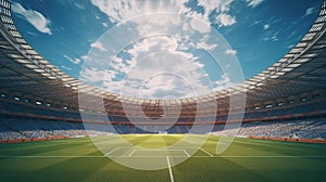 Under the Sun: Majestic Large Stadium in Summer Splendor