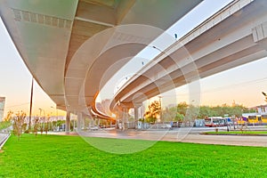 Under the viaduct