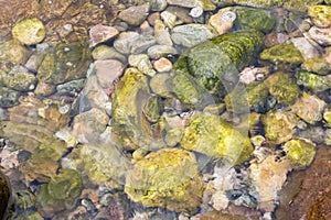 Under water boulders background