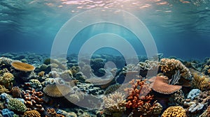 Under the waters surface coral reefs and other marine life struggle to survive as the oil suffocates and pollutes their