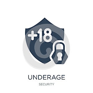 underage icon in trendy design style. underage icon isolated on white background. underage vector icon simple and modern flat