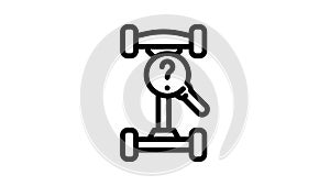 undercarriage car vehicle moving line icon animation