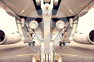 Undercarriage of jetplane, aircraft