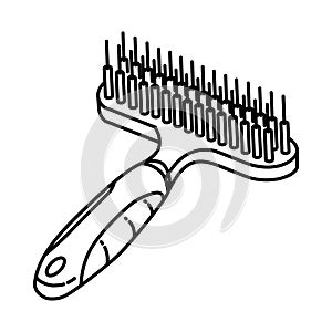 Undercoat Rake Icon. Doodle Hand Drawn or Outline Icon Style photo