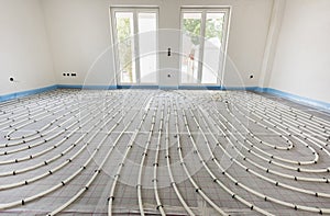 Underfloor heating in construction