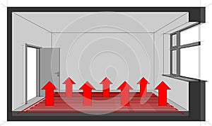 Underfloor heating diagram