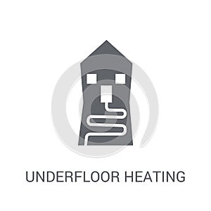 Underfloor heating icon. Trendy Underfloor heating logo concept