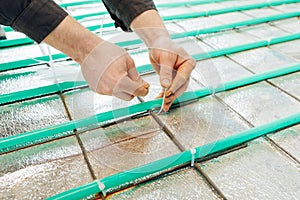 Underfloor heating installation