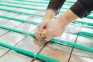 Underfloor heating installation