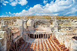 Underfloor Heating at Kourion Baths. Limassol District, Cyprus