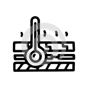 underfloor heating line vector doodle simple icon