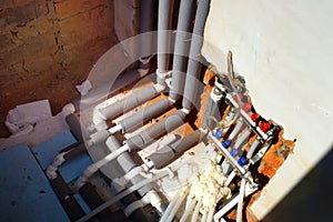 Underfloor heating system. Installing Heating System