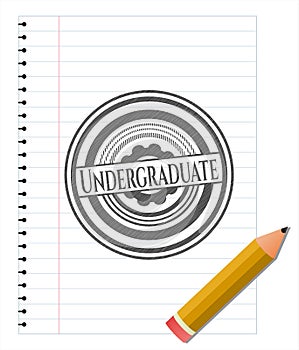 Undergraduate draw pencil strokes. Vector Illustration. Detailed.  EPS10 photo