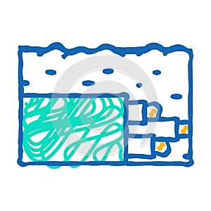 underground cable icon doodle illustration