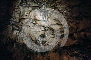 Underground cave interior, stoned formations