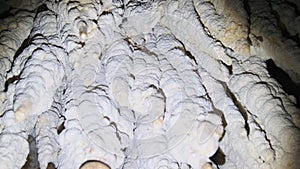 Underground Cave with Stalactite Rock Formations Hanging from Twins Cave Ceiling