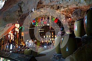 Underground cave and underground wine cellar landscape