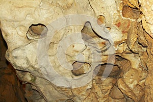 Underground cave wall