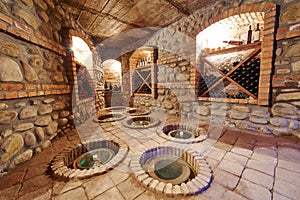 Underground cellar for storing wine