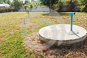 Underground cement cylinder of lavatory cesspit