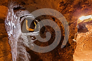 Underground city in Derinkuyu.