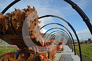 Underground coal mining machine on display
