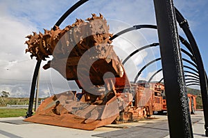 Underground coal mining machine on display
