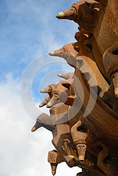 Underground coal mining machine on display