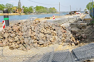 Underground communications and street and sidewalk replacement on city street