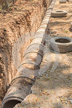 Underground concrete pipe