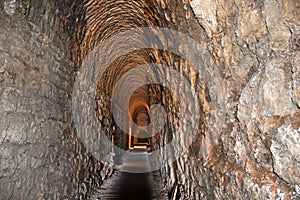 Underground Corridor in Takht-e Soleiman Ruins , UNESCO world heritage site in Takab , Iran photo