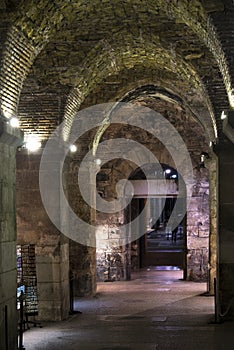 Underground of Diocletian Palace, Split Town, Croatia