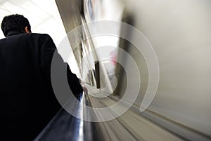 Underground escalator photo