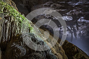 Underground Fuji with Stalactites in Akiyoshi Cave