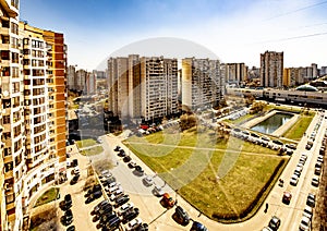 Underground garage for cars in a modern premium building