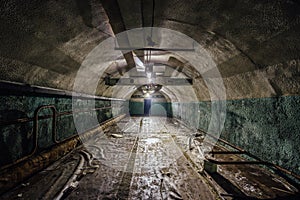 Underground hospital in a large abandoned Soviet bunker