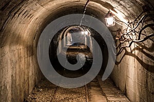 Underground illuminated tunnel