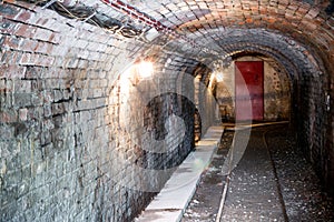 Underground illuminated tunnel