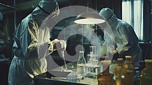 The Underground Laboratory is a secret lab where clandestine chemists package new batches of drugs for distribution. The photo