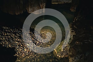 The Underground Lake in Prometheus Cave, Georgia